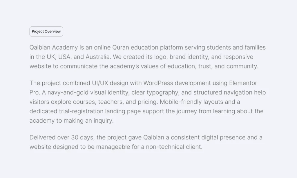 Qalbian Academy Website & Brand Identity project image 2