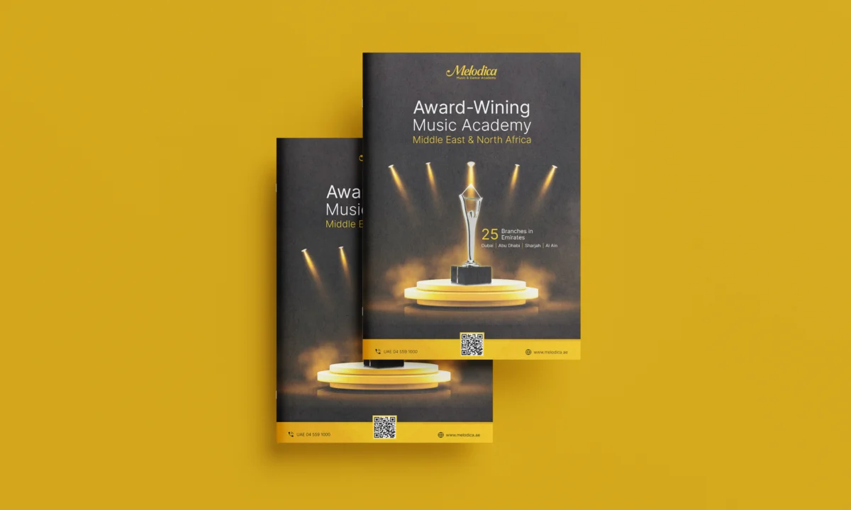 Melodica Music Academy Brochure Design project cover
